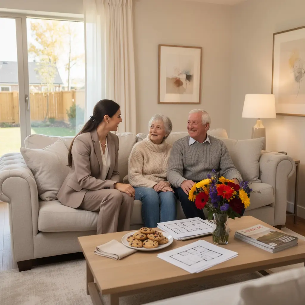 Kobieta w biurze koordynującym przeprowadzkę, przeglądająca mapy.