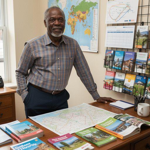 Seniorzy rozmawiający z doradcą o możliwościach zakupu domu w przyjaznym otoczeniu.